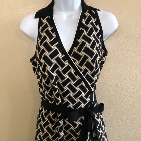 Diane Von Furstenberg Target Sleeveless Vintage Weave Sweaterknit Midi Wrap Dres - Picture 7 of 14